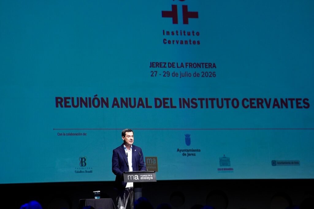 Intervención del presidente de la Junta de Andalucía, Juan Manuel Moreno