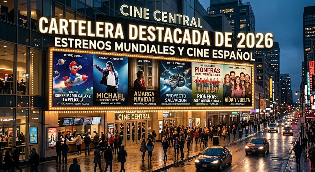 Cartelera destacada de 2026 con estrenos mundiales y cine español.