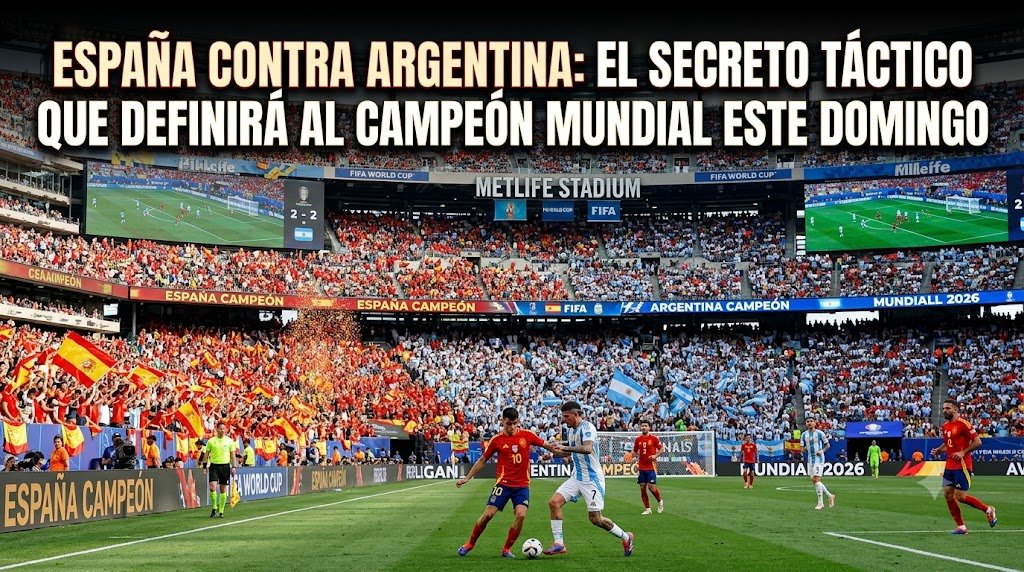 Fotografía panorámica del MetLife Stadium totalmente lleno durante la final del Mundial 2026.