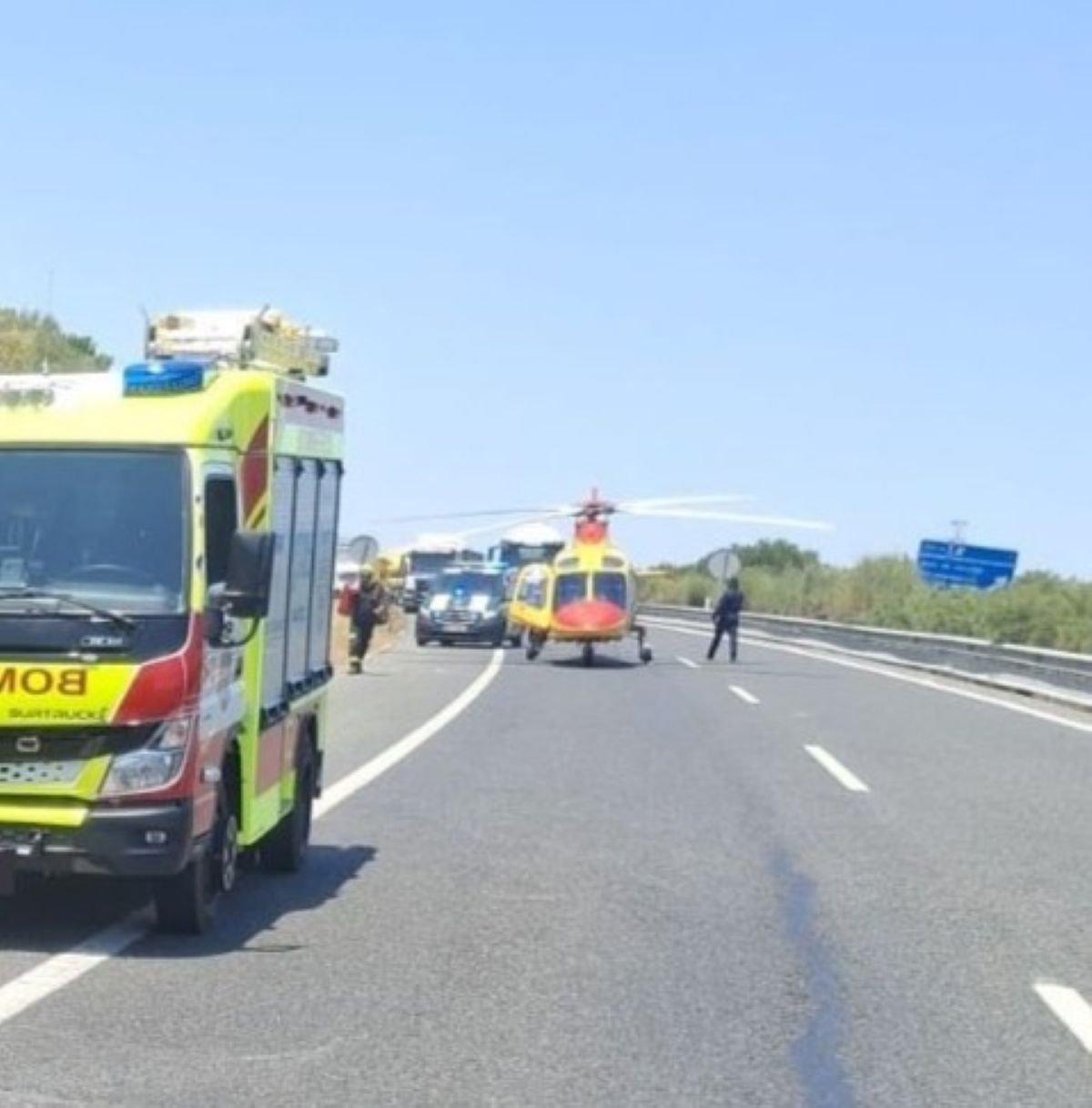 ¿Por qué intervino un helicóptero médico en Jerez? Toda la verdad sobre el accidente de tráfico en la A382