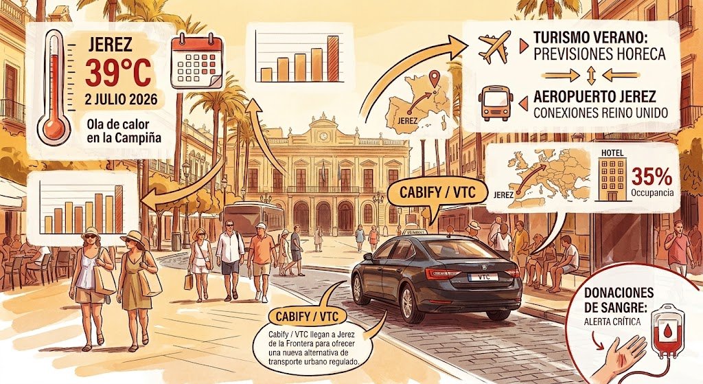 ¿Qué es noticia en Jerez de la Frontera hoy 2 de julio de 2026? El drástico giro que altera los planes de miles de vecinos