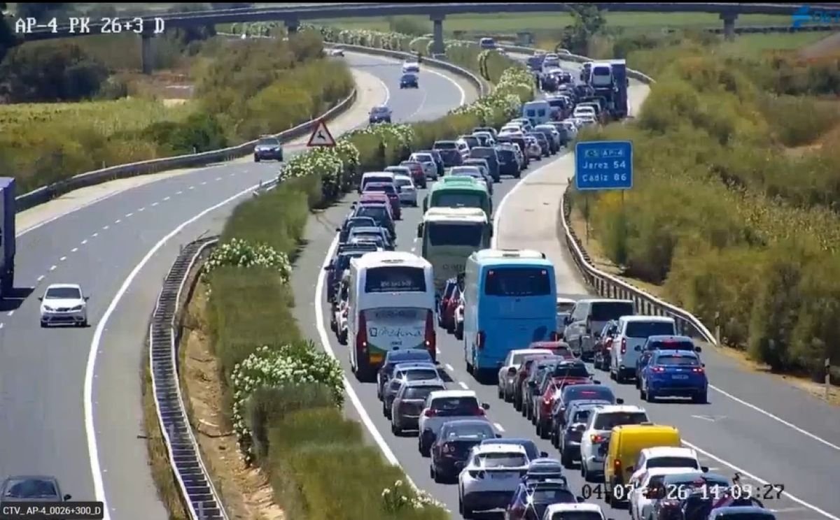 ¿Caos en la AP-4? Esto es lo que ha pasado hoy en la autopista hacia Cádiz
