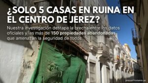 ¿Por qué el Ayuntamiento solo admite 5 casas en ruina en Jerez mientras el centro se derrumba?