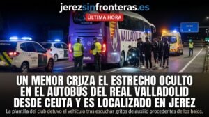 Un menor cruza el Estrecho oculto en el autobús del Real Valladolid desde Ceuta y es localizado en Jerez