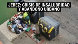 El Parque Atlántico en Jerez sufre una insalubridad crónica por la acumulación de basura en los contenedores