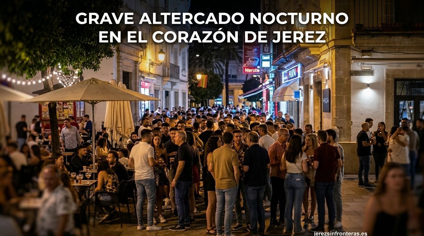 Un violento altercado junto al Ayuntamiento de Jerez deja a una persona gravemente herida