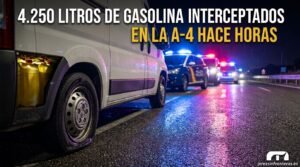 Una bomba sobre ruedas en la A-4: la Policía intercepta miles de litros de gasolina para narcolanchas